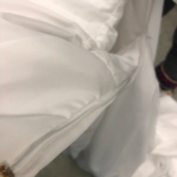 SAMPLE Choker Halter Wedding Dress, White A-Line Sexy, Chiffon Belted Beachy - Picture 15 of 15